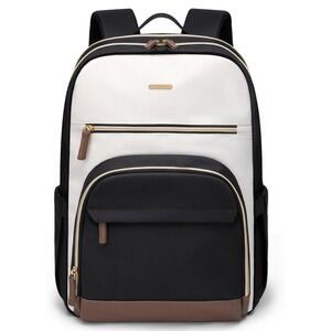 Laptop Backpack Black White Brown Fits 16"Travel Work School NWOT‎ TENSTAR